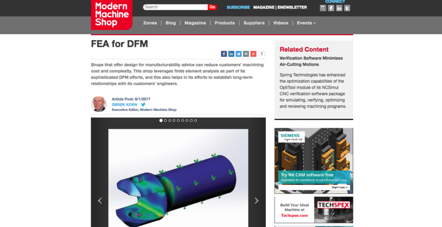 Modern Machine Shop_FEA to DFM_Parametric Manufacturing_2