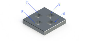 3D model showing how to design reliefs for sharp internal corners - Parametric Manufacturing